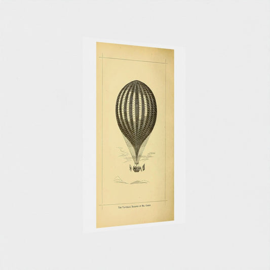 "The Vauxhall balloon of Mr Green" illustration print (1874)