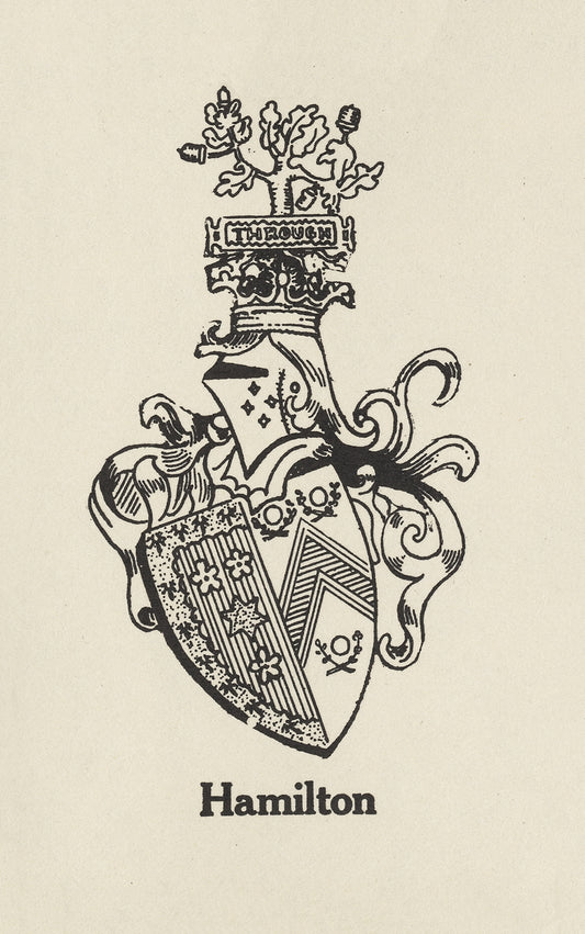 Hamilton Clan Coat of Arms print (c1880s)