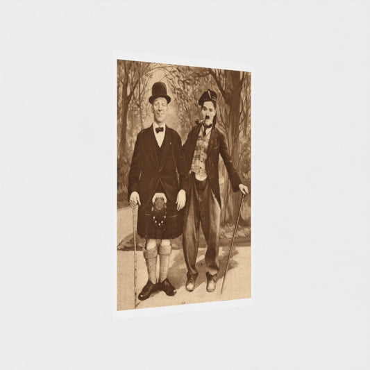 Sir Harry Lauder and Charlie Chaplin photograph print (1918)