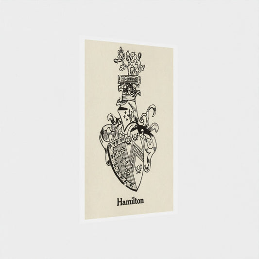 Hamilton Clan Coat of Arms print (c1880s)