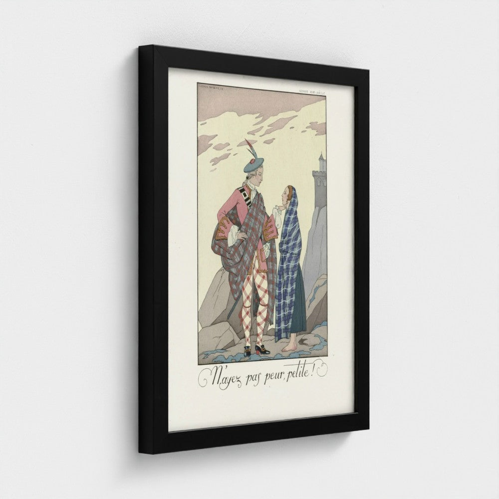 "N'ayez pas peur, petite!" illustration print (1920s) by George Barbier