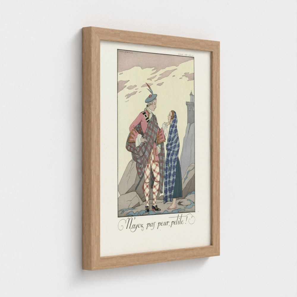"N'ayez pas peur, petite!" illustration print (1920s) by George Barbier