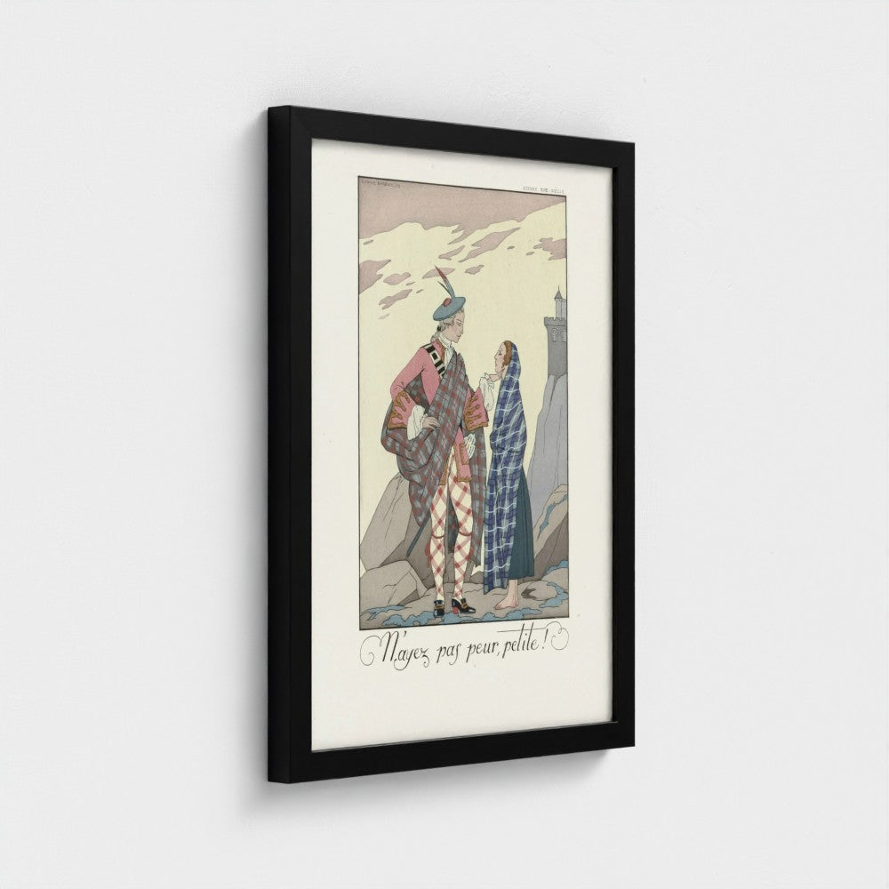 "N'ayez pas peur, petite!" illustration print (1920s) by George Barbier