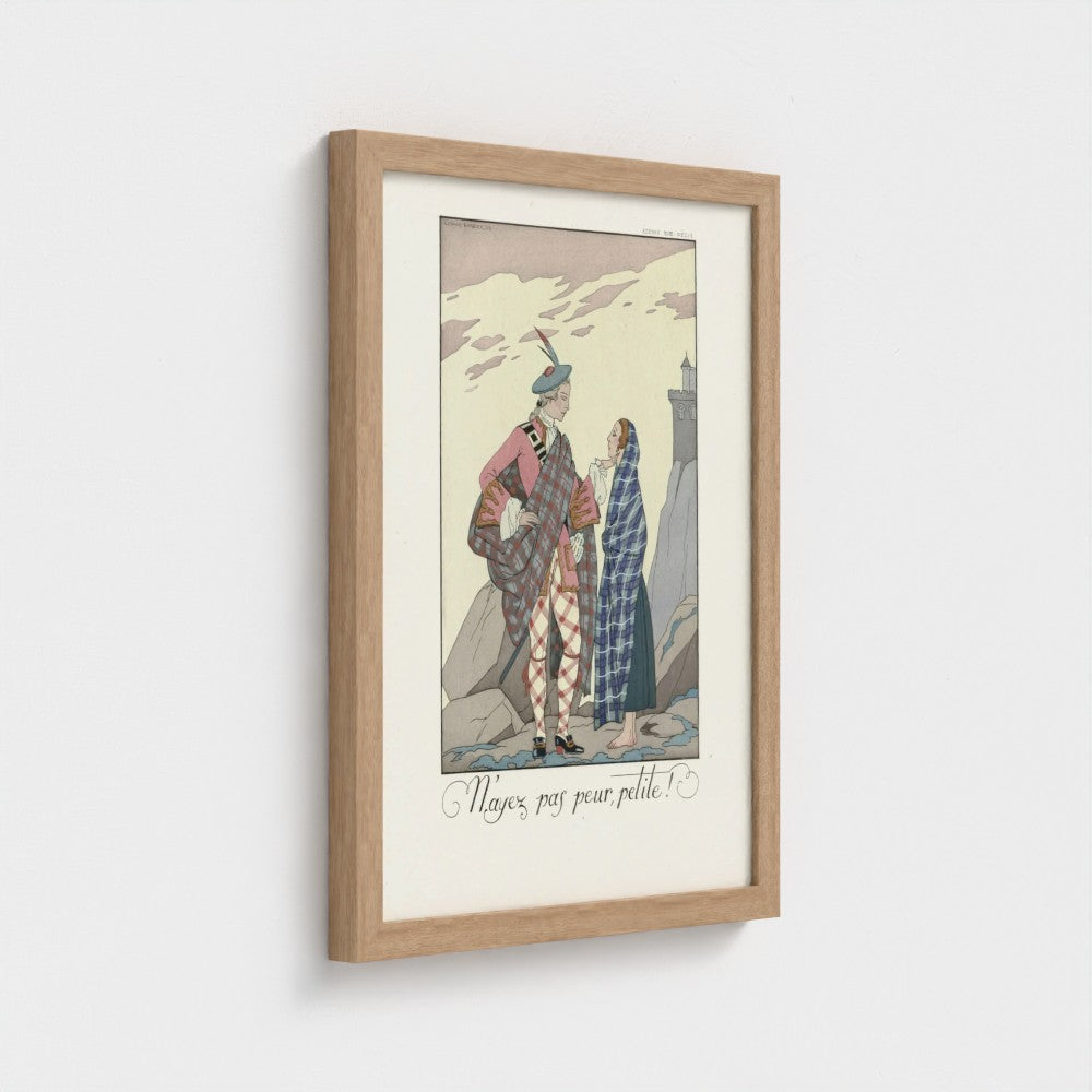 "N'ayez pas peur, petite!" illustration print (1920s) by George Barbier