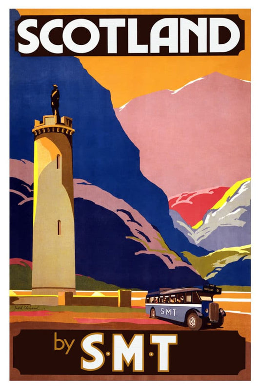Scotland vintage travel poster print (1950s)